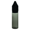 V3 - 16.5ML PET Plastic TRANSPARENT BLACK CHUBBY GORILLA BOTTLE W/ CRC/TE SOLID BLACK CAP(1000/case) alternate view