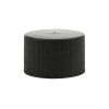 Non CRC Black 20-410 Fine Ribbed Skirt Lid with FS 5-8 HIS Liner(5600/cs)