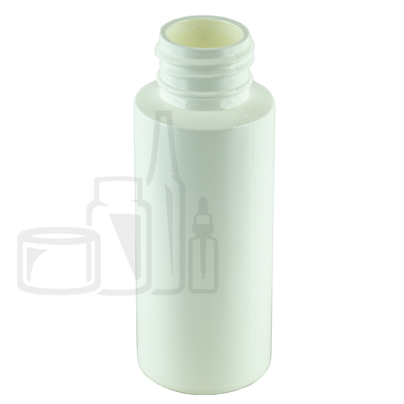 2oz White HDPE Plastic Cylinder Bottle with 24-410 Neck Finish (900/case)