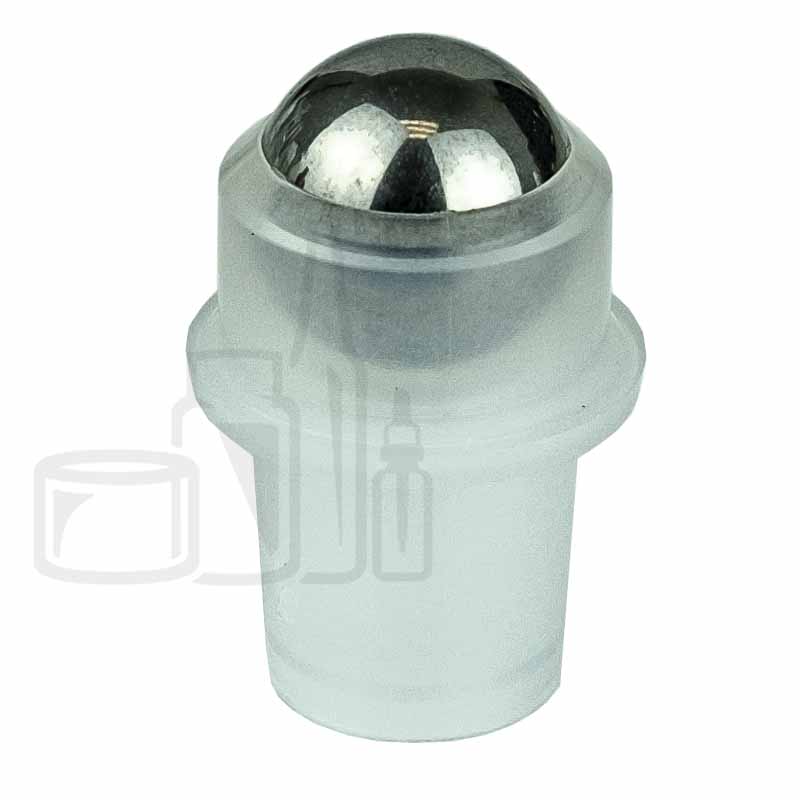 Stainless steel roller ball and natural colored holder for glass roll on bottle 16mm neck(2500/cs)