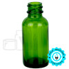 1oz Green Glass Boston Round Bottle 20-400 Neck Finish(360/case)