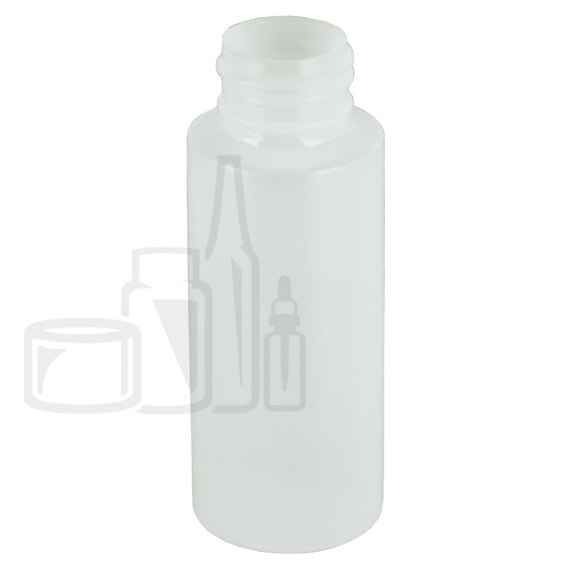 2oz Natural HDPE Plastic Cylinder Bottle with 24-410 Neck Finish (800/case)