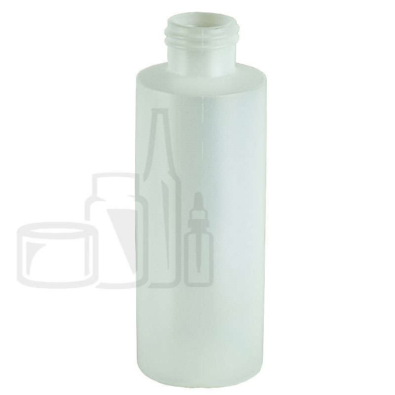 4oz Natural HDPE Plastic Cylinder Bottle with 20-410 Neck Finish (425/case)