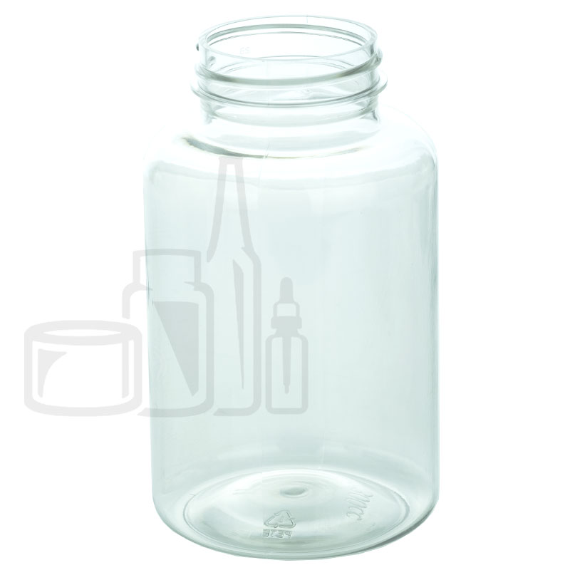 300cc Clear PET Plastic Packer Bottle with a 45-400 Neck Finish (240/case)