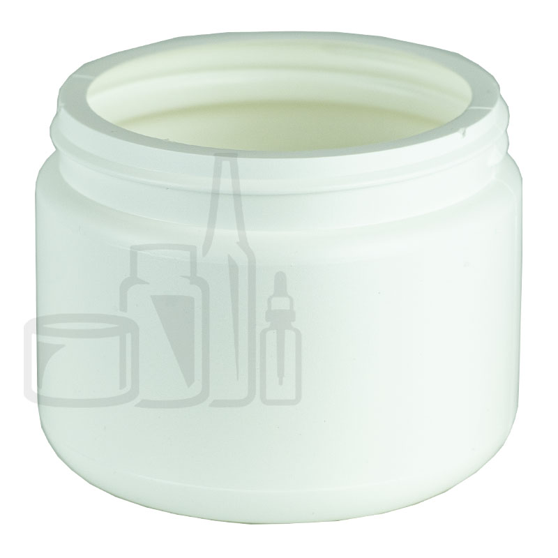 12oz White HDPE Plastic Jar with 89/400 Neck Finish(252/case)