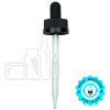 Black Plastic 20-400 Child-Resistant Dropper Assembly with 91mm Glass Pipette(1400/case)