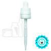White Plastic 18-415 Child-Resistant and Tamper-Evident “Superdropper” Dropper Assembly with 94mm Glass Pipette(1400/case)