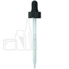 Black Plastic 22-400 Dropper Assembly with 110mm Glass Pipette (1000/cs)