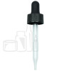 Black Plastic 20-400 Dropper Assembly with 76mm Glass Pipette (1400/cs)