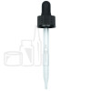 Black Plastic 20-400 Dropper Assembly with 91mm Glass Pipette (1400/cs)