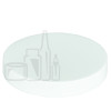 89-400 White Smooth Skirt PP Plastic Continuous Thread Lined Closure - FS5-9 Printed Liner (640/case)