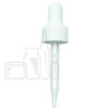 White Plastic 18-400 Dropper Assembly with 66mm Glass Pipette (1400/cs)