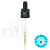 Black Plastic 18-415 Child-Resistant and Tamper-Evident “Superdropper” Dropper Assembly with Graduated 109mm Glass Pipette(1400/case)