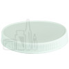 89-400 White Ribbed Skirt PP Plastic Continuous Thread Lined Closure - .020” Foam HS-035 SYFP Liner (672/case)