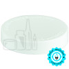 89-400 White Smooth Skirt PP Plastic Child Resistant Lined Closure- HIS Foil Liner (451/case)