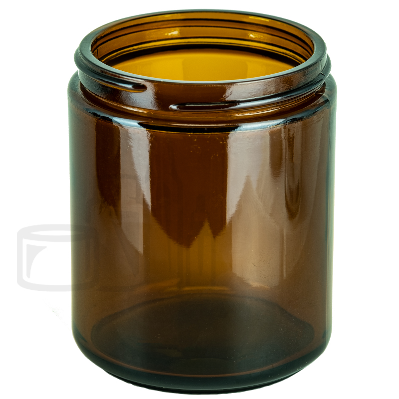 9oz Amber Glass Jar 70-400 Neck Finish (75/cs)
