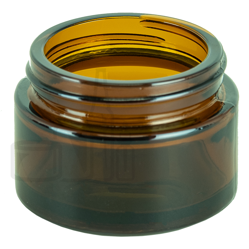 1oz Amber Glass Straight Sided Jar 48-400 Neck Size(288/case)