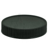 70-400 Black Ribbed Skirt PP Plastic Continuous Thread Lined Closure - FS5-8 Universal Heat Liner (760/case)