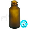 1oz Frosted Amber Glass Boston Round Bottle with 20-400 Neck Finish(324/case)
