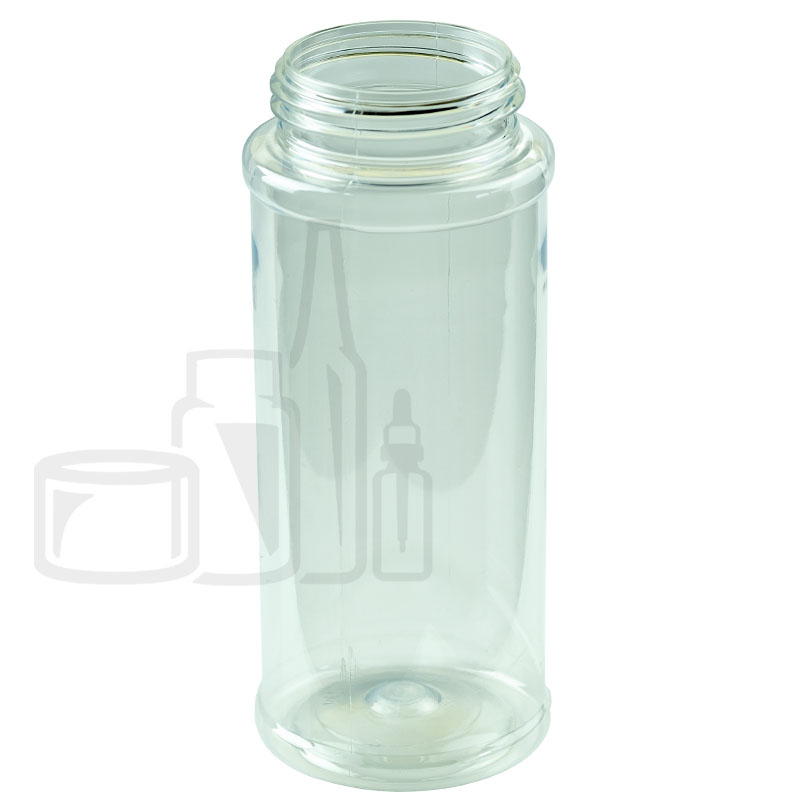 12oz Clear PET Plastic Spice Jar 53-485 Neck Finish (170/case)