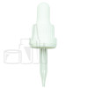 White Plastic 18-415 Tamper Evident Dropper Assembly with 58mm Glass Pipette (1400/cs)