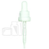 White Plastic 18-415 Tamper Evident Dropper Assembly with 77mm Glass Pipette (1400/case)