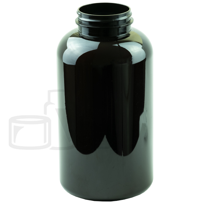 950cc Dark Amber PET Plastic Packer Bottle with 53-400 Neck Finish (72/cs)