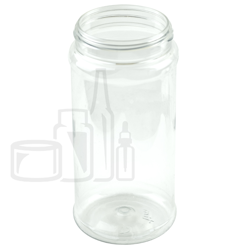 16oz Clear PET Plastic Spice Jar 63-485 Neck Finish (Tray Packs)