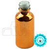 1oz Rose Gold Glass Boston Round Bottle with 20-400 Neck Finish (360/case)