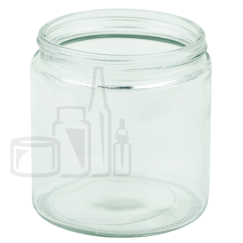 16oz Clear Glass Jar 89-400 Neck Finish(72/cs)