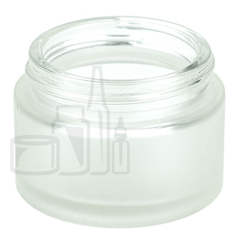 1oz Frosted Clear Glass Jar 48-400 Neck Finish (180/case)