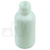 1oz Blown Shiny Opal White Glass Boston Round Bottle 20-400 Neck Finish (240/case)