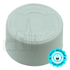 White CRC (Child Resistant Closure) Cap 24-400  PUSH & TURN TEXT, Black, .035” Pulp HS-035 (3200/cs)