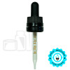 Black Plastic 18-415 Child-Resistant and Tamper-Evident “Superdropper” Dropper Assembly with Graduated 77mm Glass Pipette(1400/case)