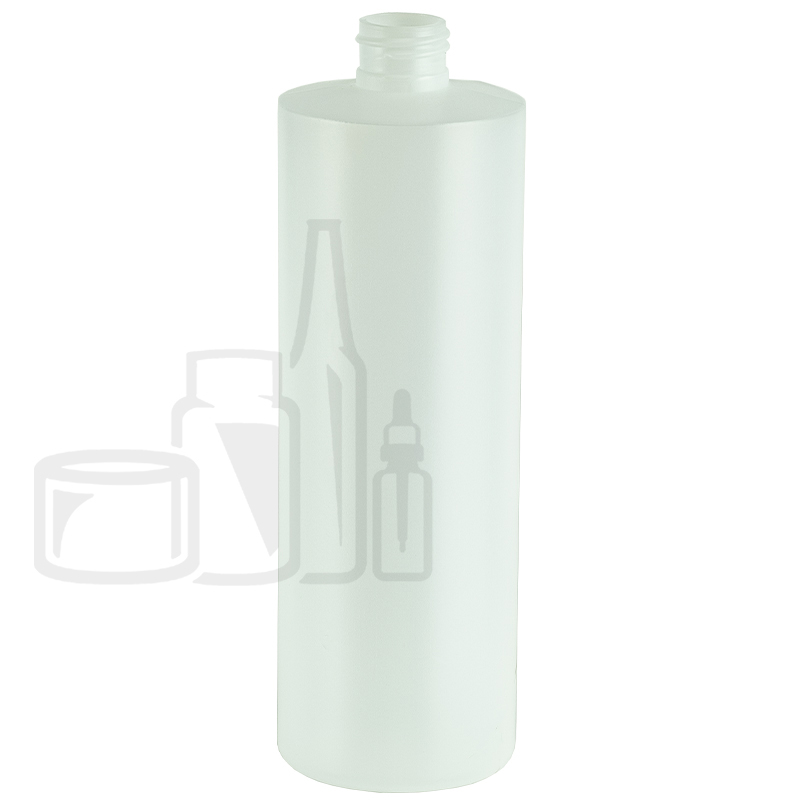 16oz Natural HDPE Plastic Cylinder Round Bottle with 24-410 Neck Finish (189/case)