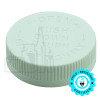 White CRC (Child Resistant Closure) Debossed Cap 53-400 (Push Down and Turn) with HS035 HIS Liner(750/cs)