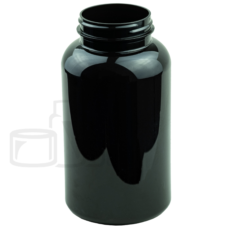 500cc Dark Amber PET Plastic Packer Bottle with 53-400 Neck Finish (140/case)