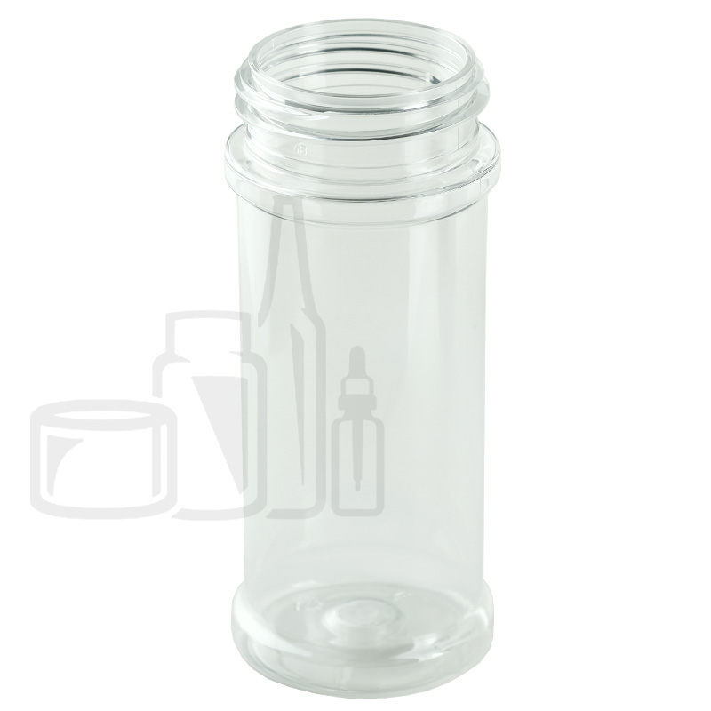 5.5oz Clear PET Plastic Single Wall Spice Jar 48-485 Neck Finish (350/case)