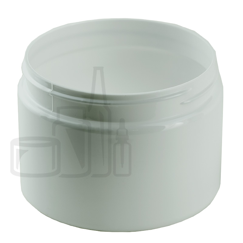 12oz White PET Plastic Straight Sided Jar 89-400 Neck Finish (120/cs)