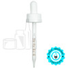 White Plastic 22-400 Child-Resistant Dropper Assembly with Graduated 109mm Glass Pipette (1000/cs)