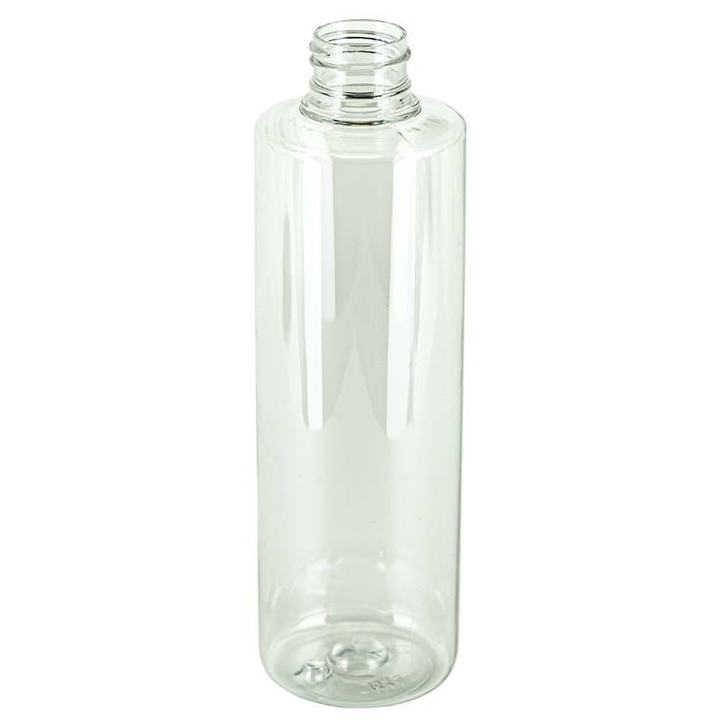 8oz Clear PET Plastic Cylinder Bottle with 24-410 Neck Finish (381/case)