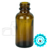 1oz Amber Glass Boston Round Bottle with 20-400 Neck Finish(360/cs)