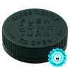 38-400 Black PP Plastic Child Resistant Lined Closure - Universal HIS FS5-8 Liner (1500/case)
