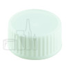 20-400 White Ribbed Skirt PP Plastic Continuous Thread Closure - Polycone Liner (4500/case)