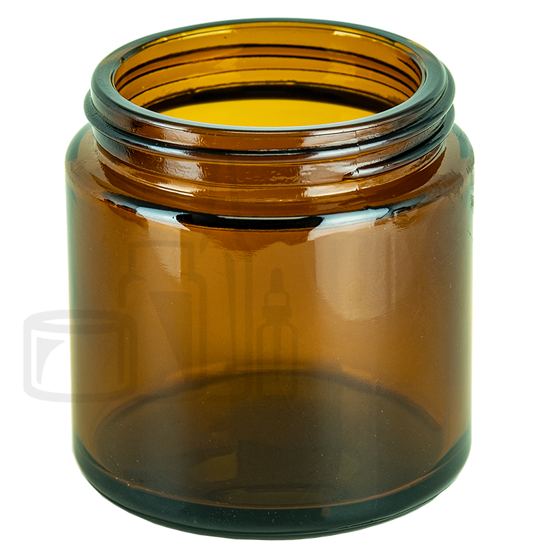4oz Amber Glass Straight Sided Tall Jar 58-400 Neck Finish(90/case)