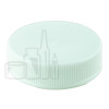 38-400 White Ribbed Skirt PP Plastic Continuous Thread Lined Closure - FS5-8 HIS Liner (2800/case)