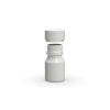 30ML Stubby Aviator CR Shot Bottle with Friction Fit Closure & Tamper break-off band (Opaque White Bottle with Opaque White Closure) - 800/case alternate view