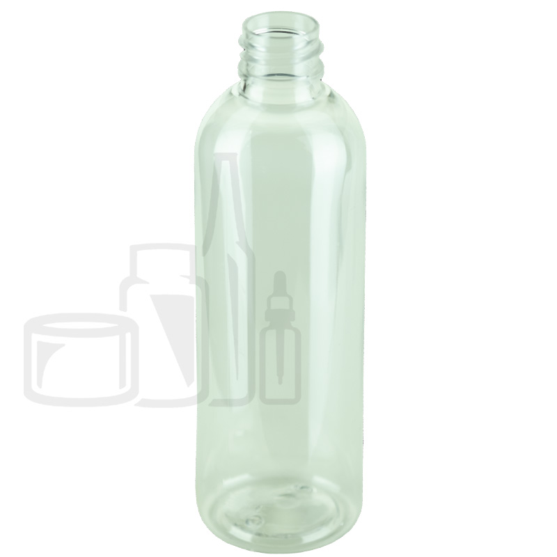 4oz Clear PET Plastic Cosmo Round Bottle  with 20-410 Neck Finish (504/case)