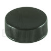 28-410 Black Ribbed PP Continuous Thread Lined Closure - A01 Printed SFYP Liner (5000/case)