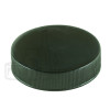 45-400 Black Ribbed Skirt PP Plastic Continuous Thread Lined Closure - Foil HIS Liner for HDPE & PET (2000/case)